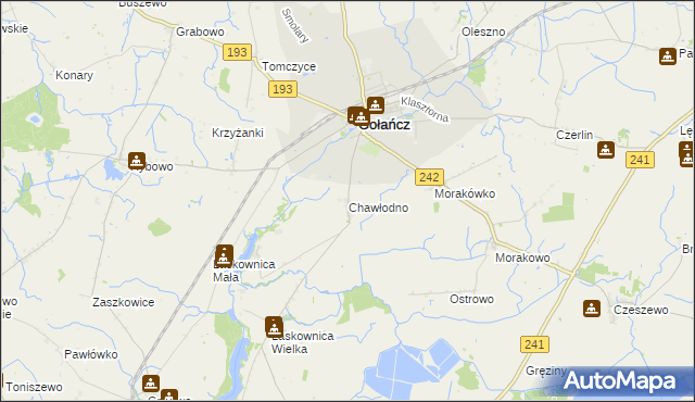 mapa Chawłodno, Chawłodno na mapie Targeo
