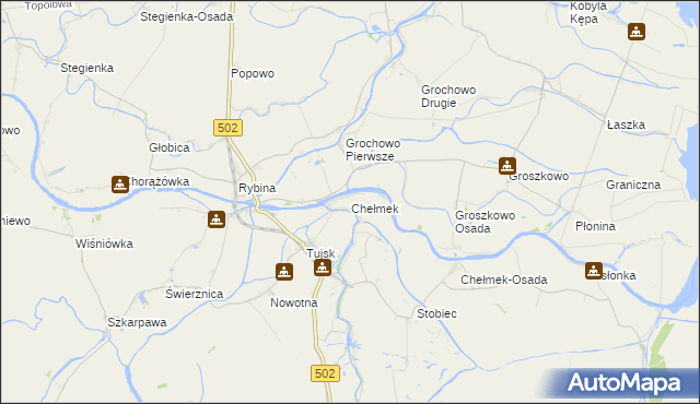 mapa Chełmek gmina Stegna, Chełmek gmina Stegna na mapie Targeo