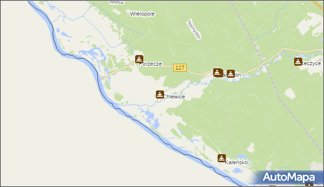 mapa Chlewice gmina Boleszkowice, Chlewice gmina Boleszkowice na mapie Targeo