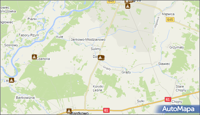 mapa Chmielewo gmina Nowogród, Chmielewo gmina Nowogród na mapie Targeo
