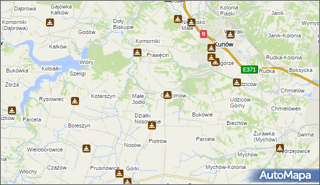 mapa Chocimów, Chocimów na mapie Targeo