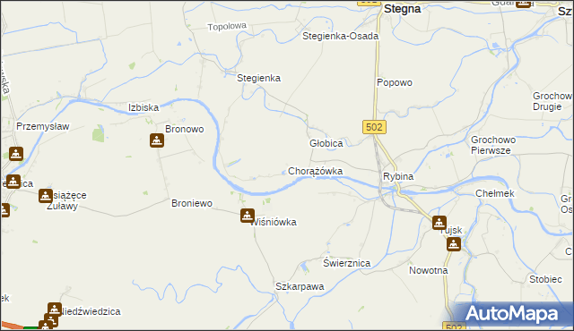 mapa Chorążówka, Chorążówka na mapie Targeo