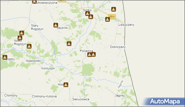mapa Chorużowce, Chorużowce na mapie Targeo