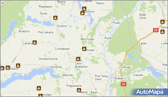 mapa Chrośle, Chrośle na mapie Targeo