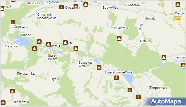 mapa Chruślanki Józefowskie, Chruślanki Józefowskie na mapie Targeo