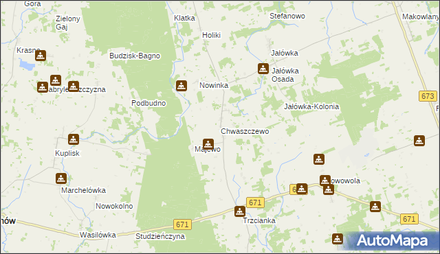 mapa Chwaszczewo, Chwaszczewo na mapie Targeo