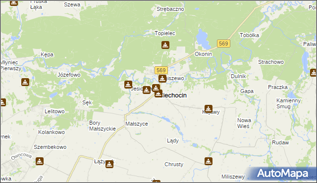 mapa Ciechocin powiat golubsko-dobrzyński, Ciechocin powiat golubsko-dobrzyński na mapie Targeo