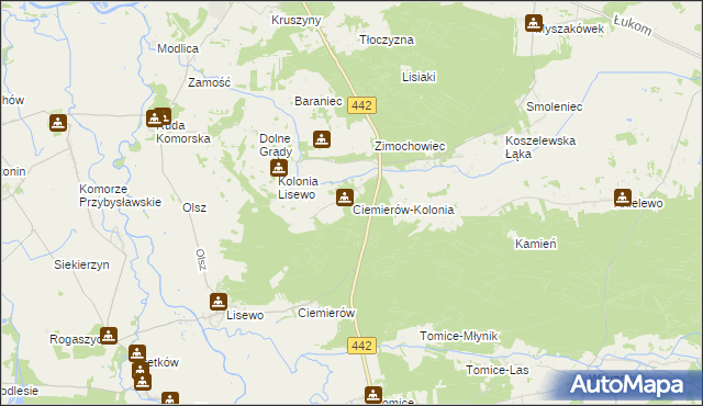 mapa Ciemierów-Kolonia, Ciemierów-Kolonia na mapie Targeo