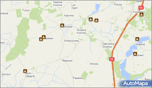 mapa Ciężkowo, Ciężkowo na mapie Targeo