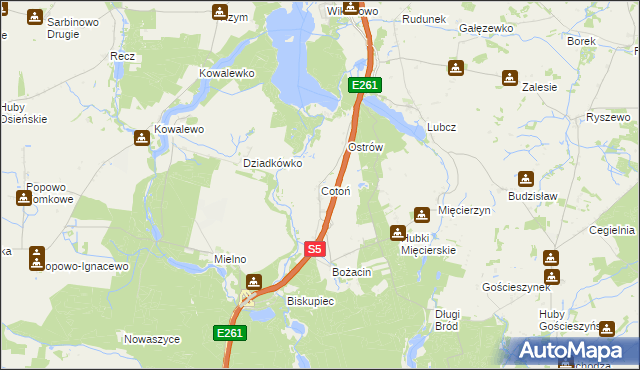 mapa Cotoń, Cotoń na mapie Targeo