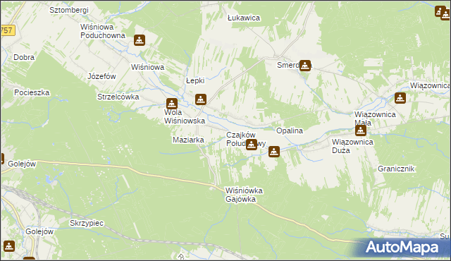 mapa Czajków Południowy, Czajków Południowy na mapie Targeo