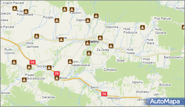 mapa Czaplów, Czaplów na mapie Targeo