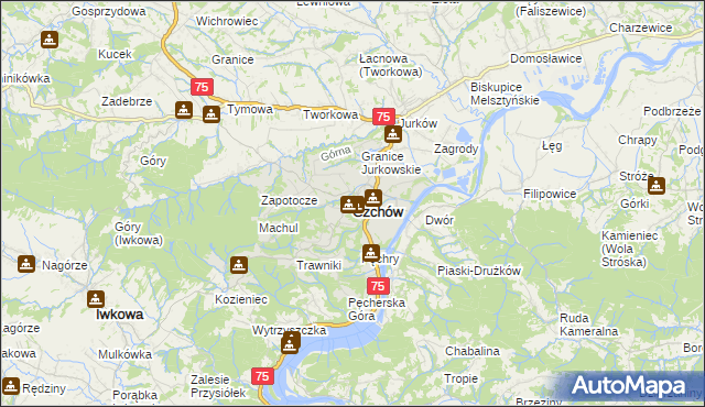 mapa Czchów, Czchów na mapie Targeo