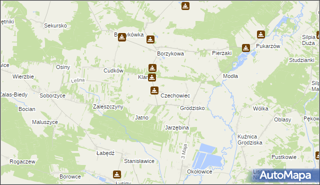 mapa Czechowiec, Czechowiec na mapie Targeo