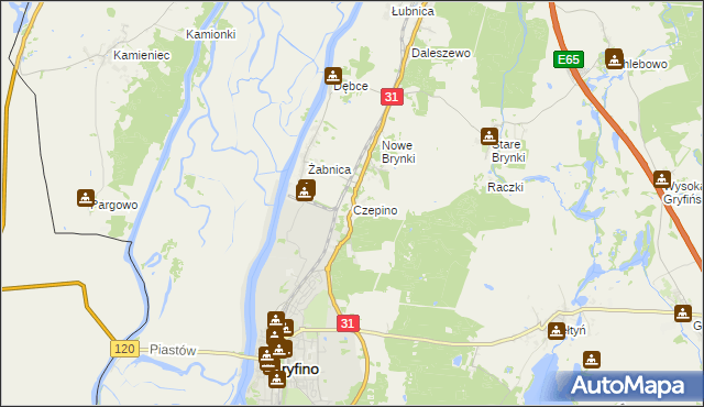 mapa Czepino, Czepino na mapie Targeo