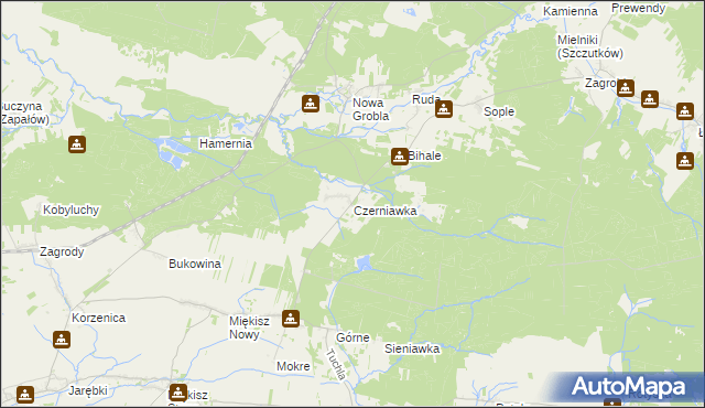 mapa Czerniawka, Czerniawka na mapie Targeo