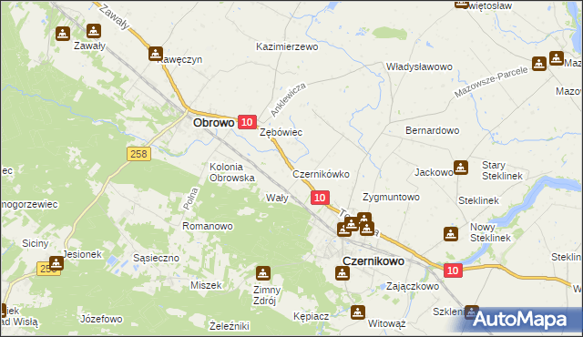 mapa Czernikówko, Czernikówko na mapie Targeo