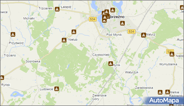 mapa Czystochleb, Czystochleb na mapie Targeo