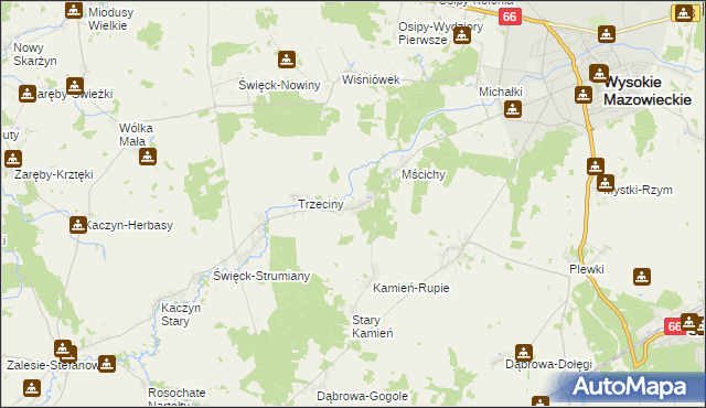 mapa Dąbrowa-Dzięciel, Dąbrowa-Dzięciel na mapie Targeo