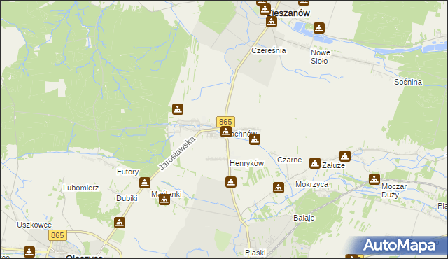 mapa Dachnów, Dachnów na mapie Targeo