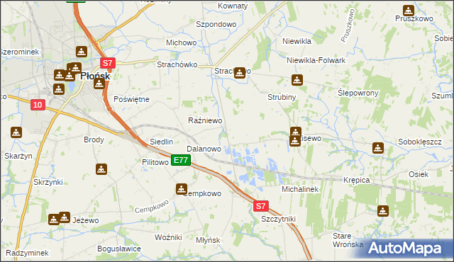 mapa Dalanówek, Dalanówek na mapie Targeo