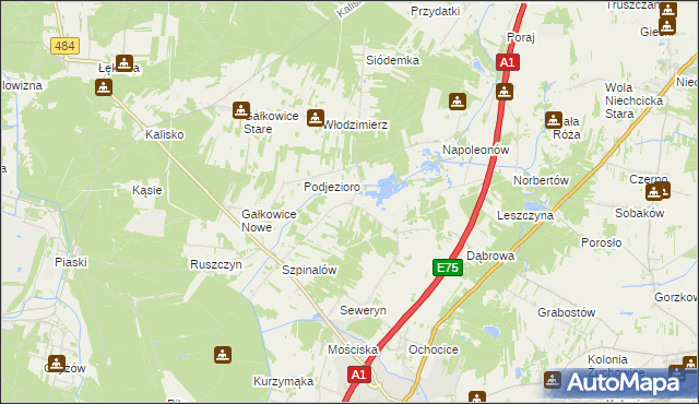 mapa Danielów, Danielów na mapie Targeo