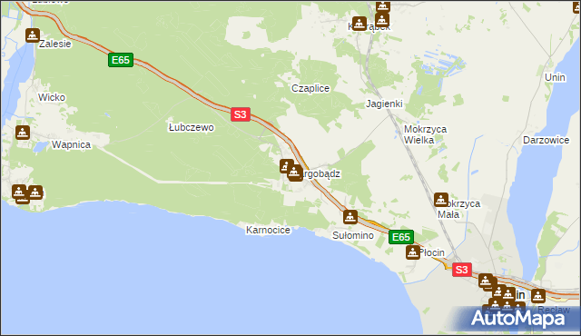 mapa Dargobądz, Dargobądz na mapie Targeo