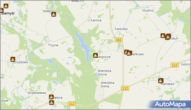 mapa Dargocice, Dargocice na mapie Targeo