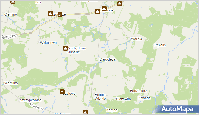 mapa Dargoleza, Dargoleza na mapie Targeo