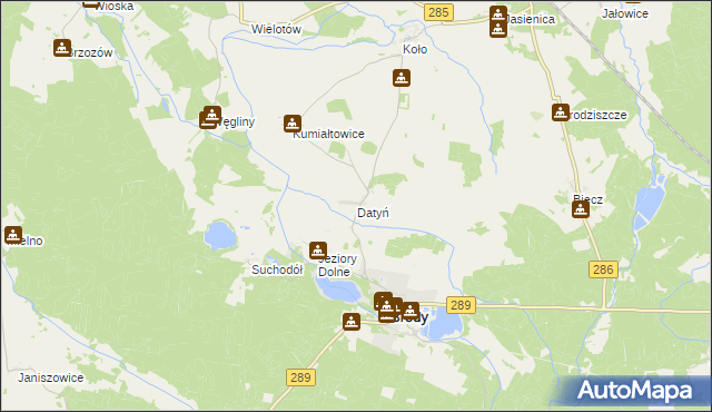 mapa Datyń, Datyń na mapie Targeo