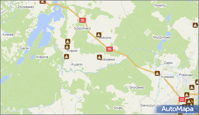 mapa Dobojewo, Dobojewo na mapie Targeo