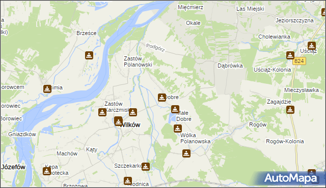 mapa Dobre gmina Wilków, Dobre gmina Wilków na mapie Targeo
