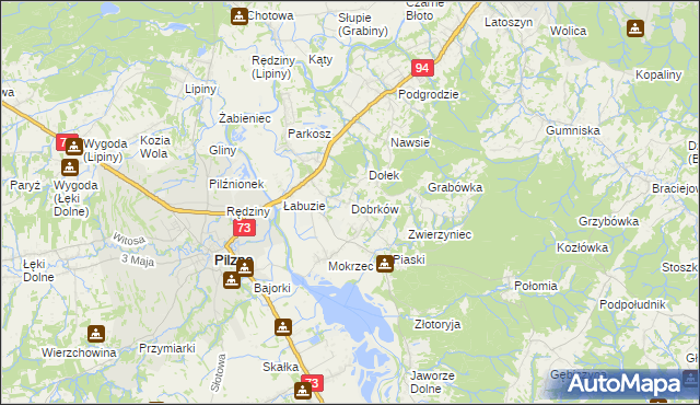 mapa Dobrków, Dobrków na mapie Targeo