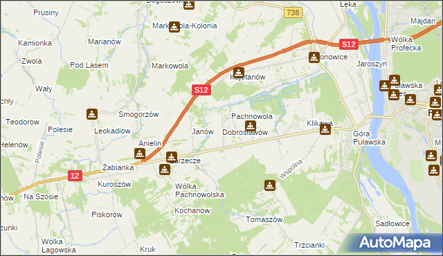 mapa Dobrosławów, Dobrosławów na mapie Targeo