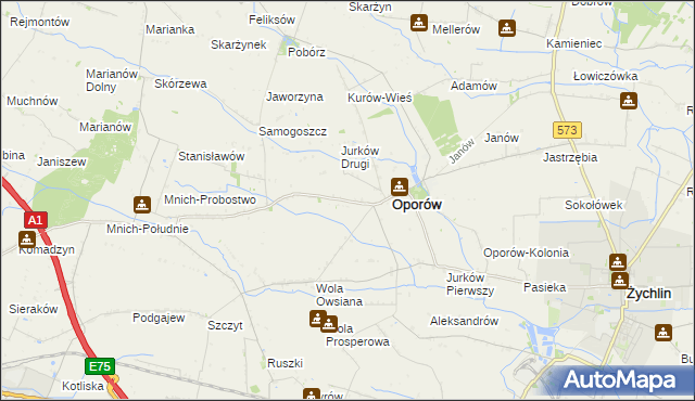 mapa Dobrzewy, Dobrzewy na mapie Targeo