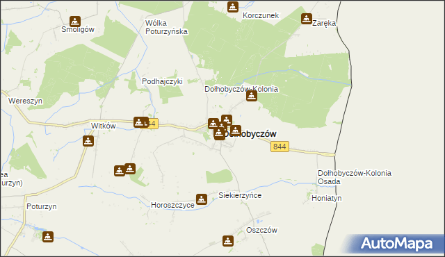 mapa Dołhobyczów, Dołhobyczów na mapie Targeo