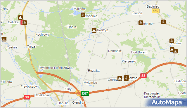 mapa Domanin Osada, Domanin Osada na mapie Targeo