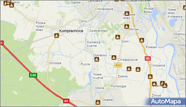 mapa Domecko, Domecko na mapie Targeo