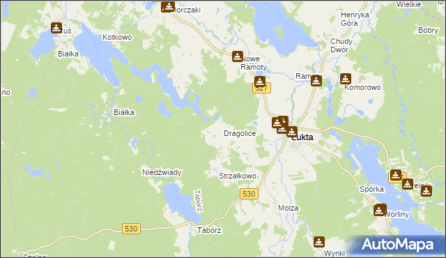 mapa Dragolice, Dragolice na mapie Targeo