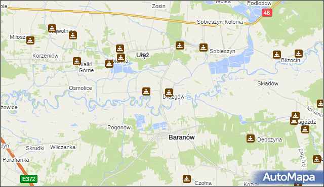 mapa Drążgów, Drążgów na mapie Targeo