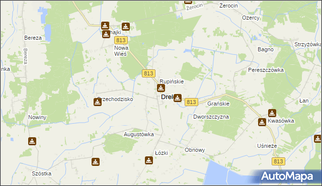 mapa Drelów, Drelów na mapie Targeo