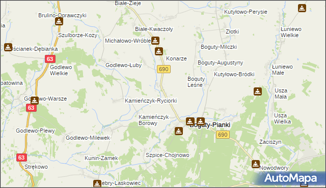 mapa Drewnowo-Ziemaki, Drewnowo-Ziemaki na mapie Targeo