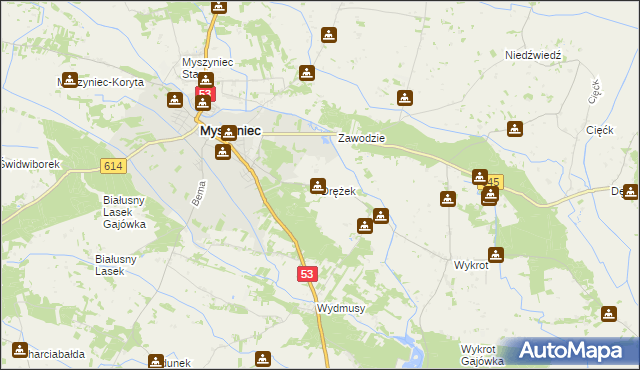 mapa Drężek, Drężek na mapie Targeo