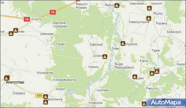 mapa Drobnice, Drobnice na mapie Targeo
