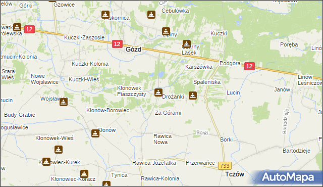 mapa Drożanki, Drożanki na mapie Targeo