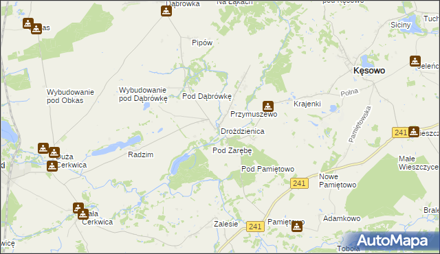 mapa Drożdzienica, Drożdzienica na mapie Targeo