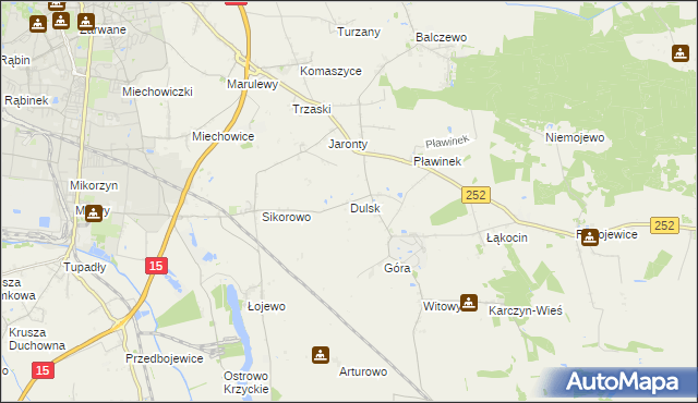 mapa Dulsk gmina Inowrocław, Dulsk gmina Inowrocław na mapie Targeo
