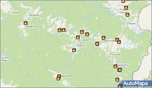 mapa Dwernik, Dwernik na mapie Targeo