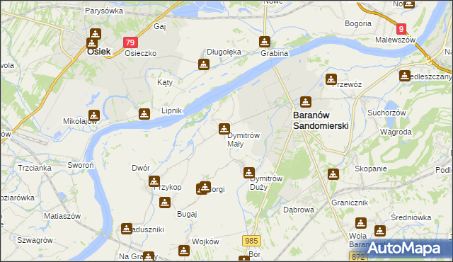 mapa Dymitrów Mały, Dymitrów Mały na mapie Targeo