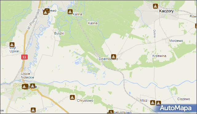 mapa Dziembówko, Dziembówko na mapie Targeo